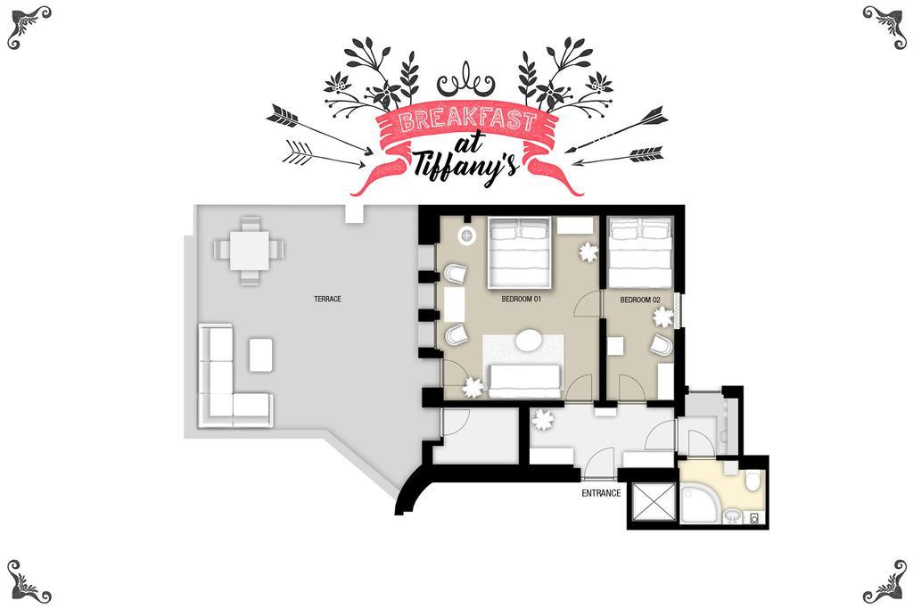 Ferienwohnung A/C + Terrace Breakfast At Tiffany'S Prag Exterior foto